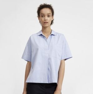 Everlane cotton short sleeve popover shirt size 6